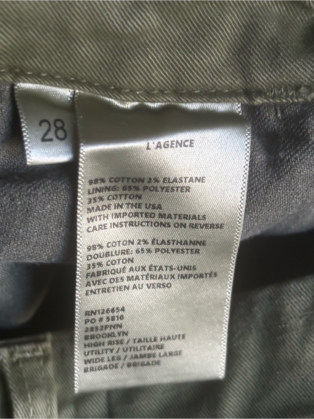 L’agence Brooklyn Green Cargo Jean - Picture 12 of 12